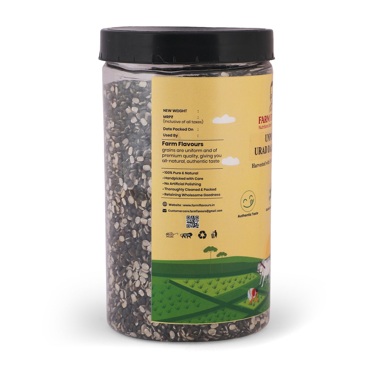 Unpolished Urad Dal (Split Chilka)